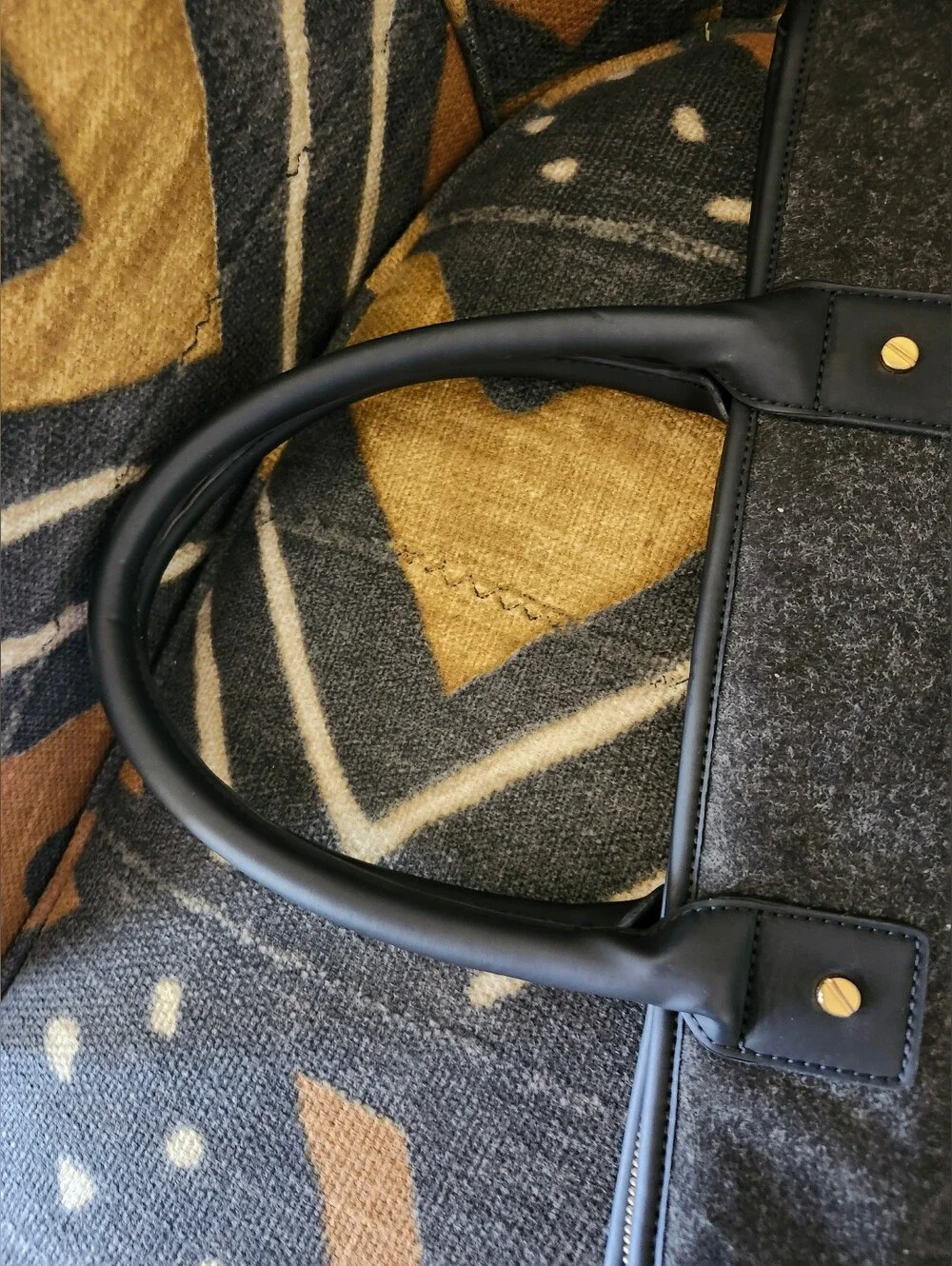 Sale🫠 Tory Burch Gray Wool-Blend Tote Bag – Elegant Spacious Carryall Like New
